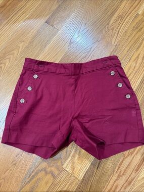 Banana Republic  Wine Button-Detail Shorts
